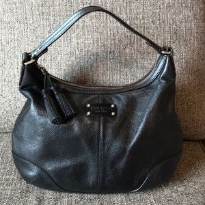 Kate Spade black leather shoulder bag